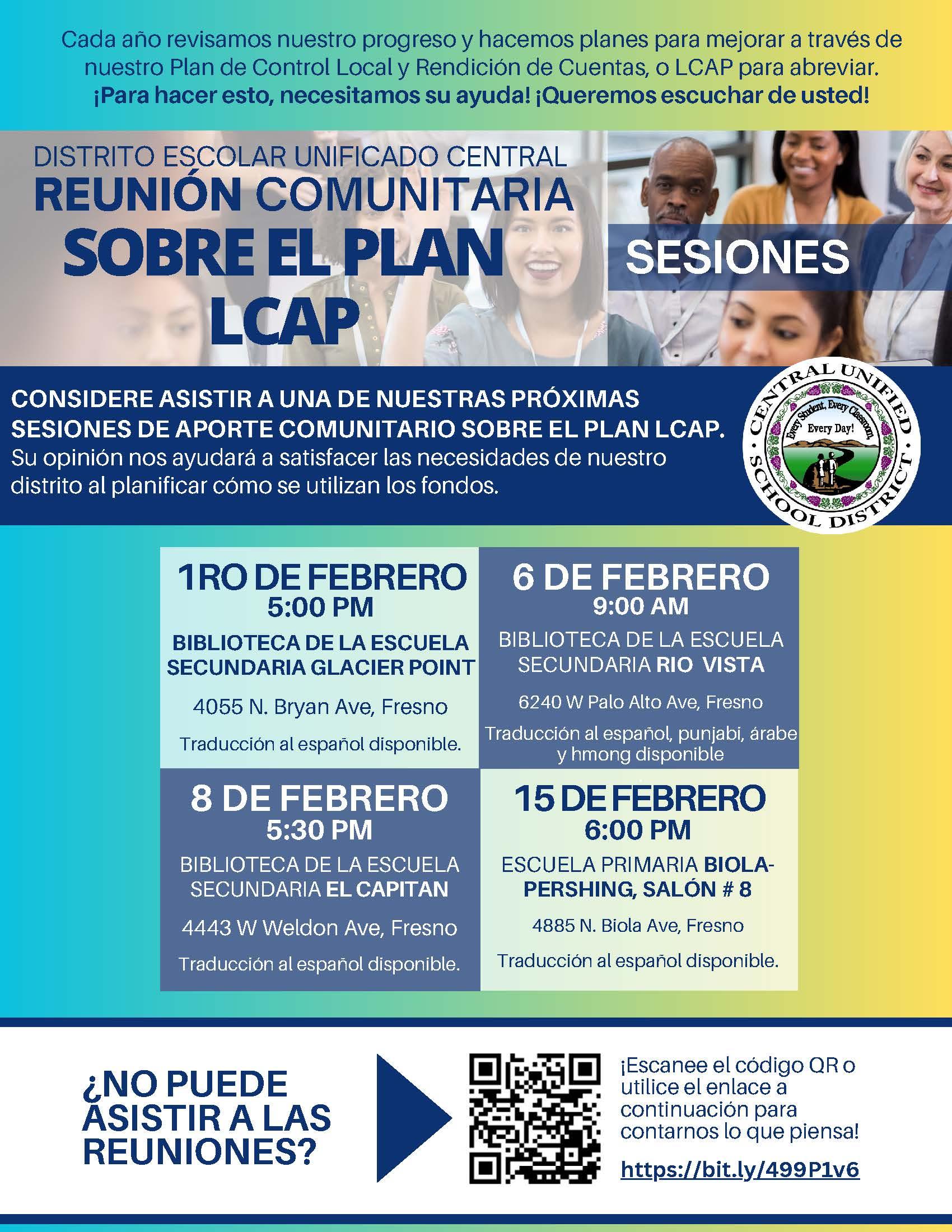Local Control Accountability Plan (LCAP) Community Input Sessions